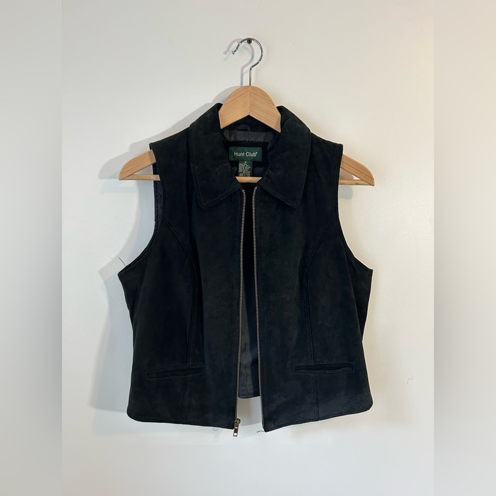 Vintage 90s Suede Zip-Up Vest